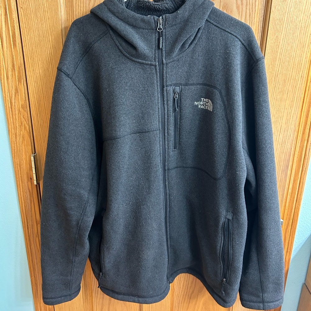 The North Face Hooded Jacket. Fleece Mens XXL. Black GUC
